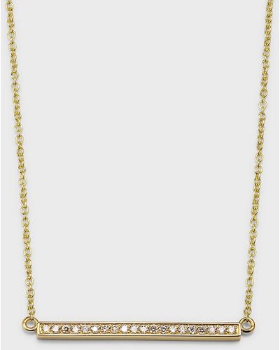 Jennifer Meyer 18K Diamond Stick Necklace - White