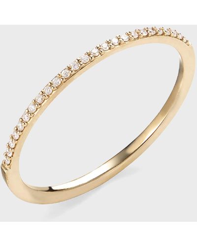 Lana Jewelry 14k Gold Thin Flawless Diamond Stack Ring - Metallic