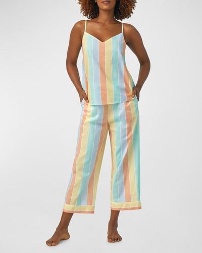 Bedhead Striped Organic Cotton Poplin Pajama Set - Multicolor