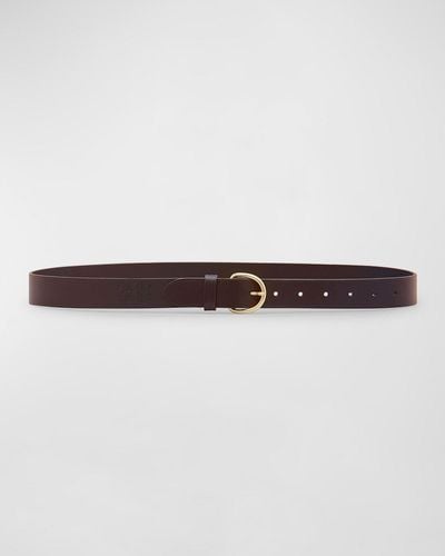 Il Bisonte Classic Calf Leather Buckle Belt - Multicolor