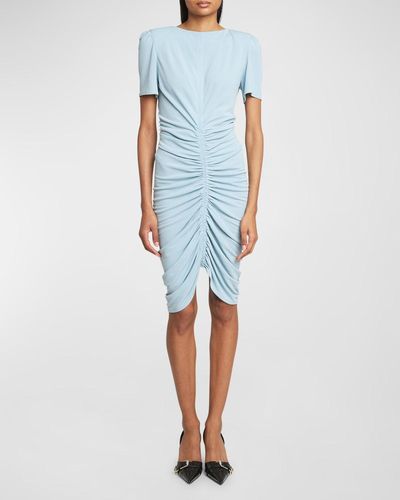 Givenchy Ruched Midi Dress - Blue