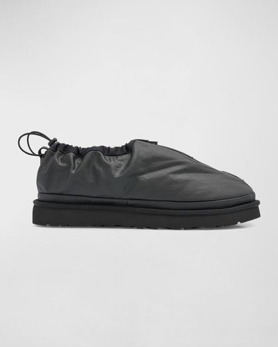 UGG Tasman Shroud Coated Canvas Zip Slippers - Black