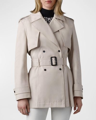 Mackage Adva Mid-length Belted Trench Coat - Gray