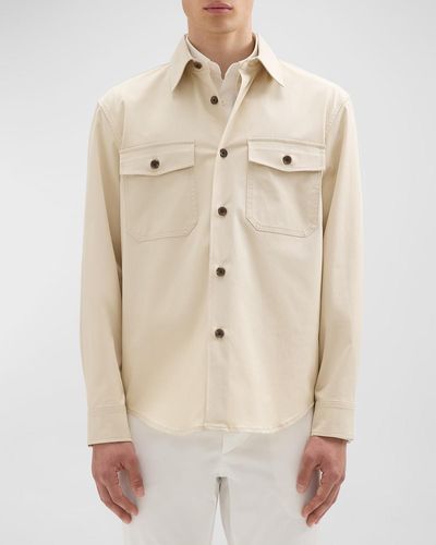 Theory Garvin Shirt Jacket - Natural