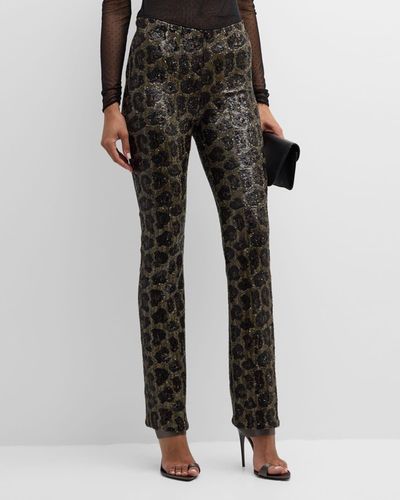 Le Superbe Keith Cheetah Sequin Pants - Black