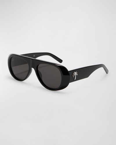 Palm Angels Sierra Round Sunglasses - Black