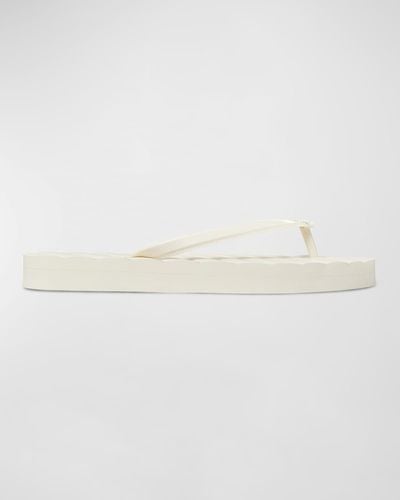 Tory Burch Kira Medallion Flip Flop Sandals - White