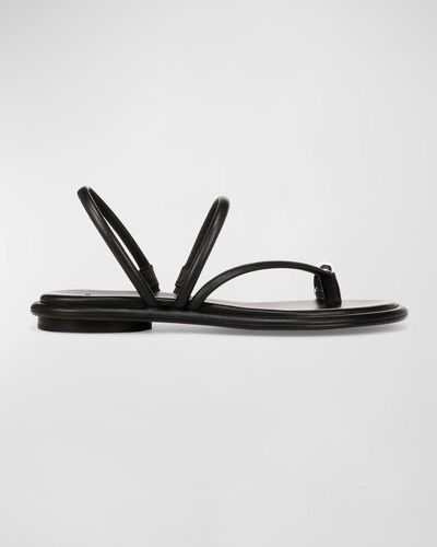 Vince Lucila Tubular Toe-Ring Flat Sandals - Black