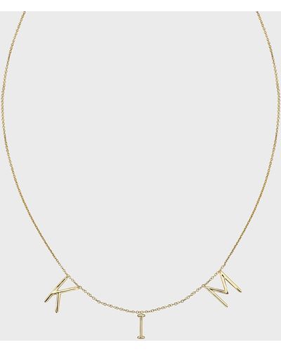 Sarah Chloe Amelia 14K Personalized 3-Letter Necklace (Made To Order) - Natural