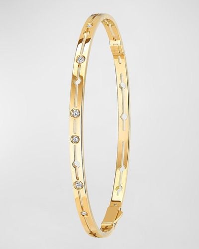 Dinh Van Pulse Small Bracelet With Diamonds - Metallic
