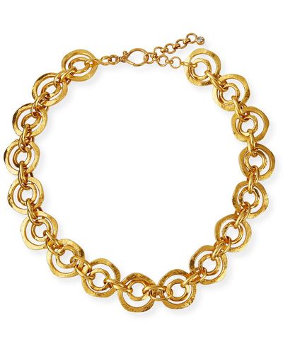 Gurhan 24k Double-link Necklace W/ Diamond - Metallic
