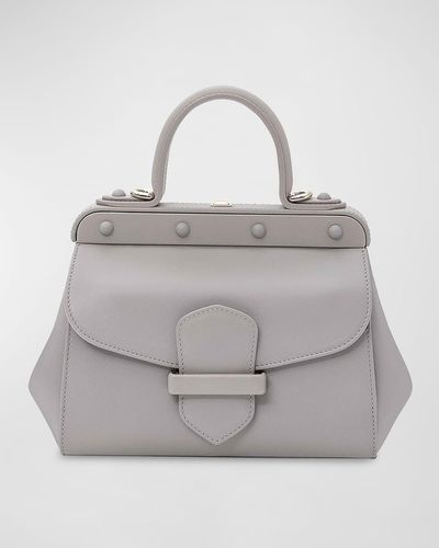 Franzi Margherita Calf Leather Crossbody Bag - Gray