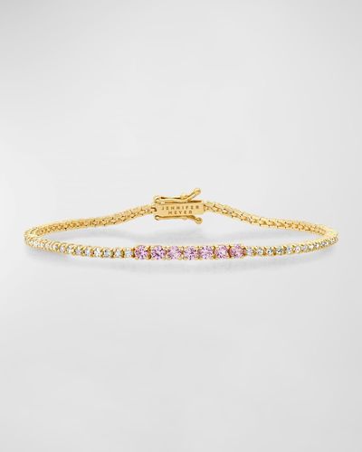 Jennifer Meyer 18K Sapphire And Diamond Bracelet - White