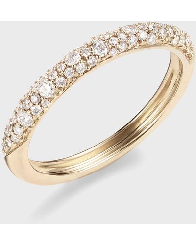 Lana Jewelry 14k Gold Flawless Thin Diamond Curve Ring, Size 7 - Natural