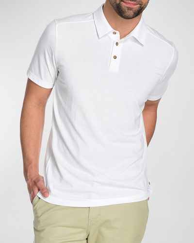Fisher + Baker Watson Solid Polo Shirt - White