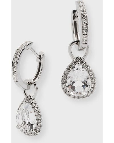 Kiki McDonough Grace 18k Detachable Drop Earrings With Topaz And Diamonds - White
