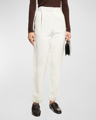 TOVE Jil Pleated Front Trouser - White