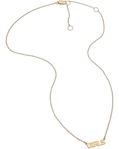 Jennifer Zeuner Mercer Personalized Nameplate Pendant Necklace - White