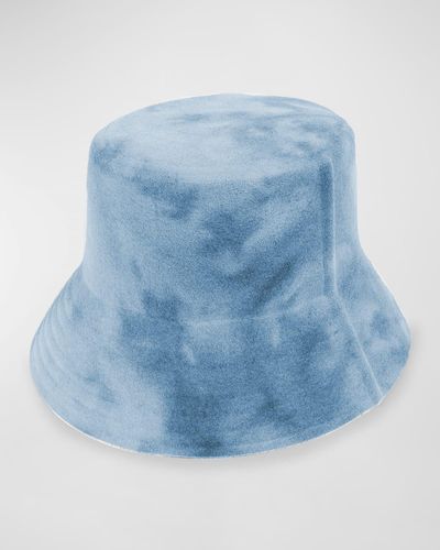 Barbisio Becky Tie-dye Felt Bucket Hat - Blue