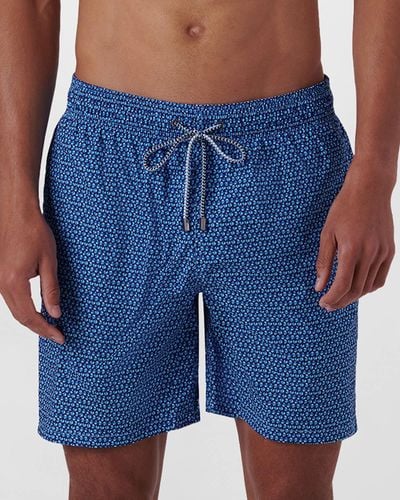 Bugatchi Cosmo Abstract Swim Trunks - Blue
