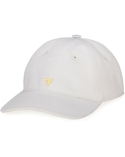 Tom Ford Tf Canvas Logo Baseball Cap - White