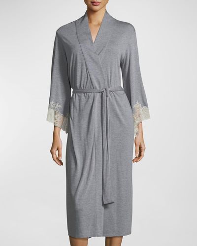 Natori Luxe Shangri-La Knit Robe - Gray