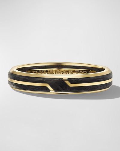 David Yurman Forged Carbon Band Ring In 18k Gold, 4mm - Natural