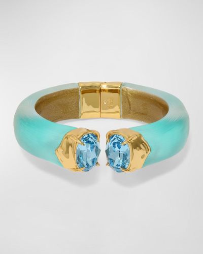 Alexis Bonbon Crystal Lucite Hinge Bracelet - Blue