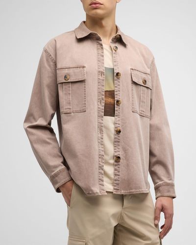 ATM Cotton Twill Overshirt - Natural