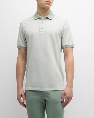 Brioni Cotton Polo Shirt - Gray
