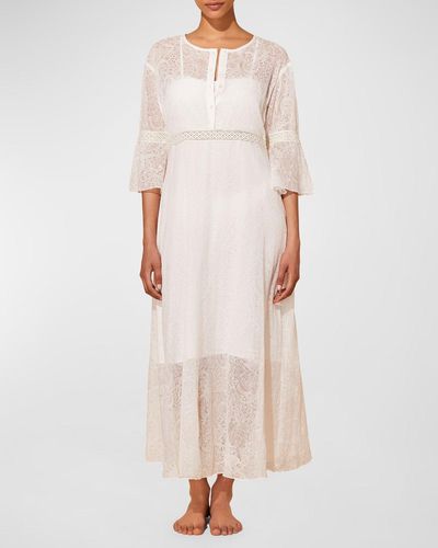 Vilebrequin Embroidered Lace Maxi Shirtdress - Multicolor