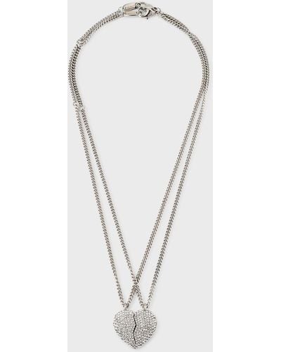 Balenciaga Lovelock Double Necklace - White