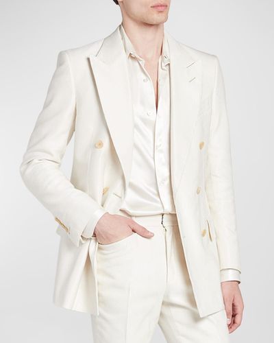 Tom Ford Cannete Atticus Striped Dinner Jacket - Natural