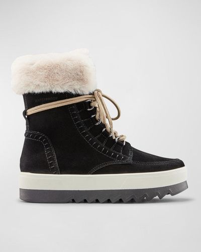 Cougar Shoes Vanetta Polar Plush Suede Winter Booties - Black
