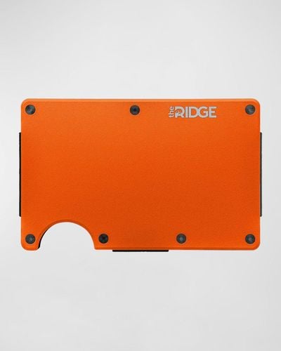 THE RIDGE Matte Titanium Money Clip Wallet - Orange