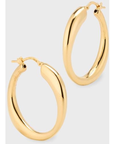 Lisa Nik 18k Yellow Gold Thick To Thin Hoop Earrings - Metallic