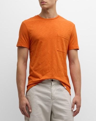 Orlebar Brown Garment-Dyed Organic Cotton T-Shirt - Orange