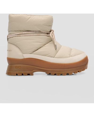Stella McCartney Trace Recycled Nylon Winter Boots - Natural