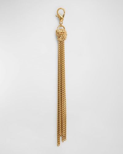 Golden Goose Chain Tassel Charm - White