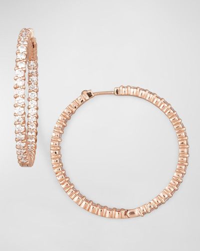 Roberto Coin 38Mm Rose Diamond Hoop Earrings, 2.46Ct - Natural