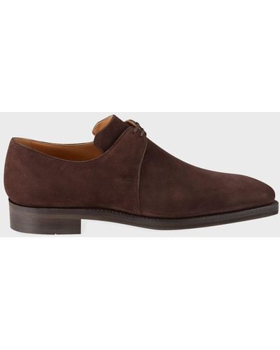 Corthay Arca Suede Derby Shoes - Brown