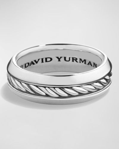 David Yurman Cable Inset Band Ring - Metallic