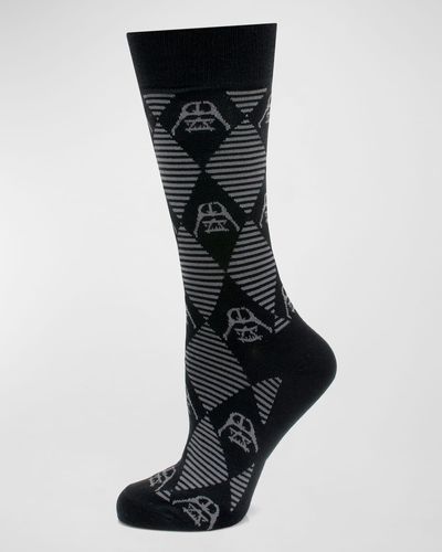 Cufflinks Inc. Star Wars Darth Vader Argyle Socks - Black