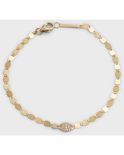 Lana Jewelry 14k Yellow Gold Single Flawless Nude Link Bracelet - Natural