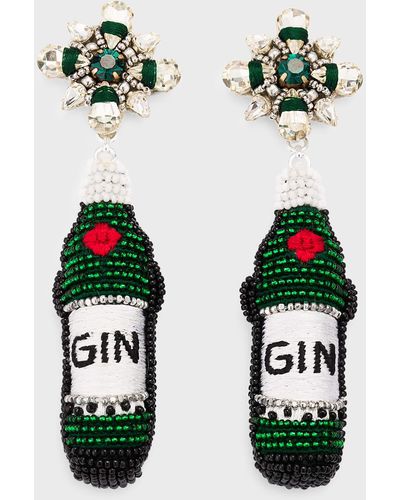 Mignonne Gavigan Gin Bottle Drop Earrings - White