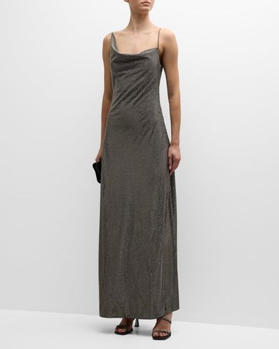 Stella McCartney Crystal Cowl Neck Gown - Multicolor