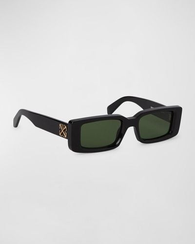 Off-White c/o Virgil Abloh Arthur Arrows Acetate Rectangle Sunglasses - Black