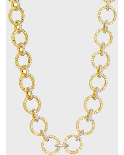 Freida Rothman Chains Of Armor Link Necklace - Metallic