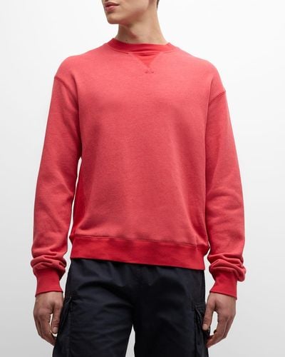 John Elliott Washed Fleece Sweatshirt - Red