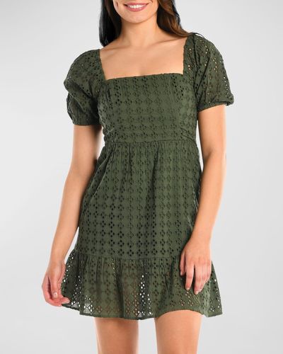La Blanca Saltwater Sands Square-neck Mini Dress - Green